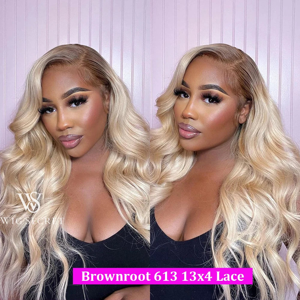 Brazilian  Blonde Body Wave Lace Front Wig Human Hair Wigs