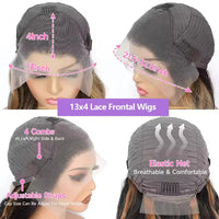 Thumbnail for Straight 250 Density Real Full Lace Human Hair Wig Brazilian Pre Plucked 360 HD Full Lace Invisible Strap Snug Fit Wig