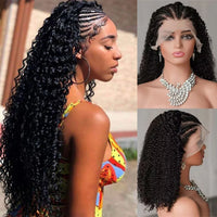Thumbnail for Curly Wigs Braided Wigs HD Transparent Lace Front Human Bob Hair Wigs Glueless Wigs Human Hair