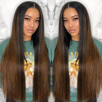 Thumbnail for Highlight Blonde V Part Wig Human Hair Brazilian Silky Straight U Part Human Hair Wig No Glue