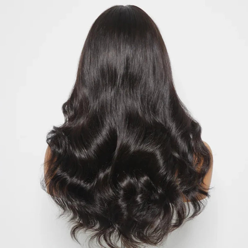 Body Wave V Part Wig 100% Human Hair Beginner Friendly Brazilian Virgin Hair Full Machine Made Wig Natural Color 180%