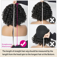 Thumbnail for Short Bouncy Curly Bob Wig With Bangs  Human Hair Wig