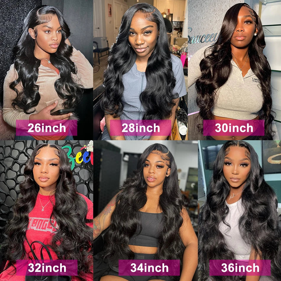 Glueless Body Wave Hair Wigs 360 Full Lace Wig Human Hair Pre-Plucked
