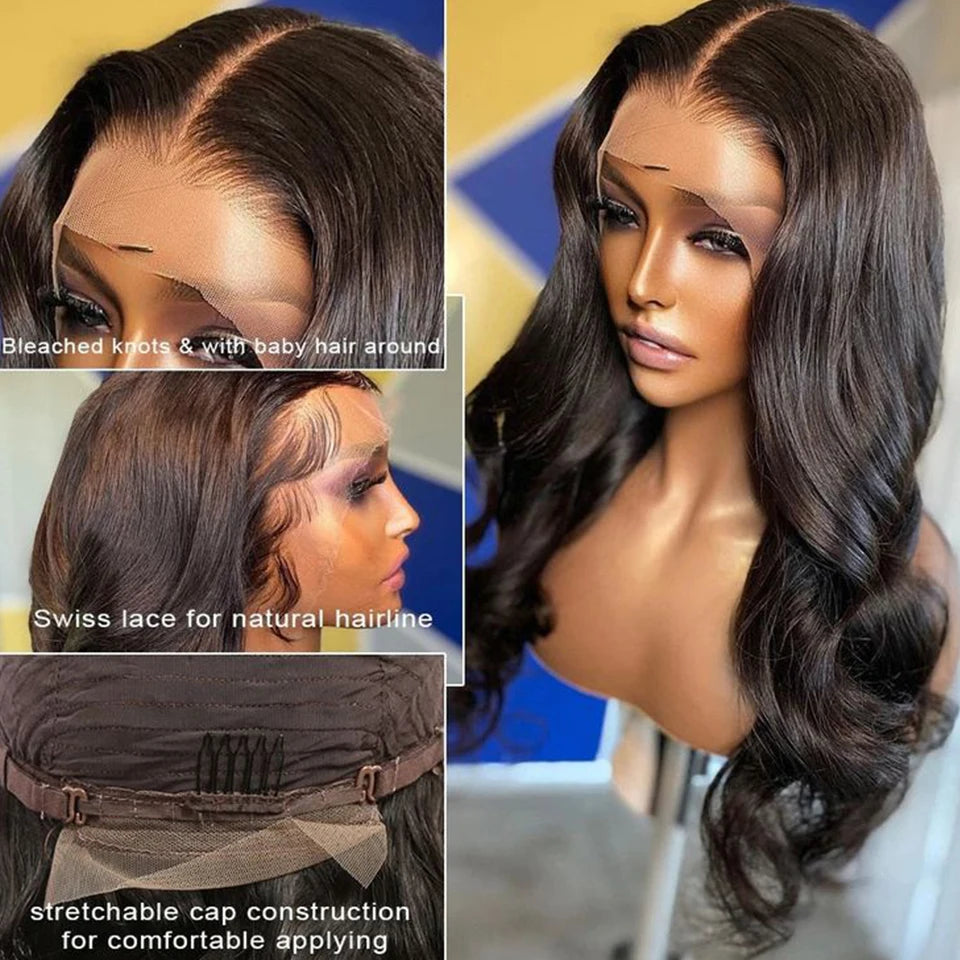 Sleek Body Wave Transparent Wear To Go 13*5*2 T Lace Wig Human Hair Wigs On Sale Clearance Peruvian Lace Front Wig
