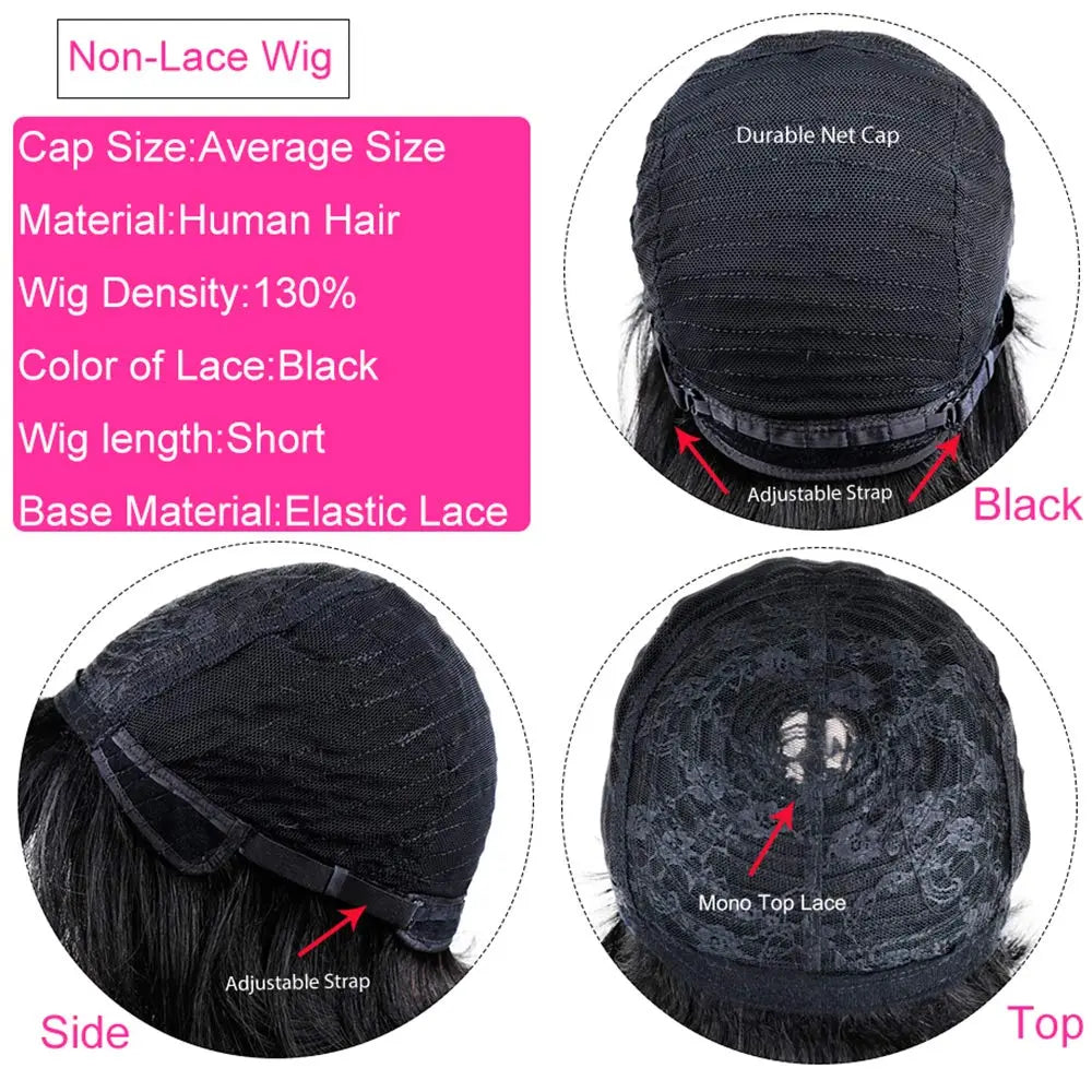 Pixie Cut Wig Cheap Human Hair Wig