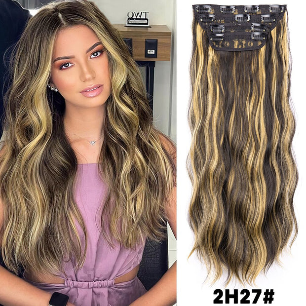 Hairpiece Built-in Hair Extensions Natural Synthetic Hair
