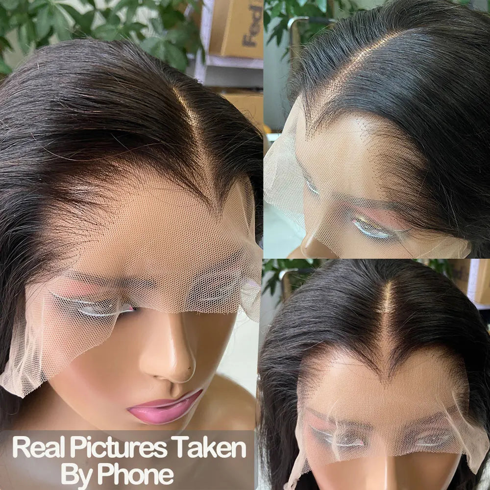 New Trend Lagos Hairline Sliky Bone Straight HD Lace Frontal Glueless Wigs Human Hair Pre Plucked Ready To Wear