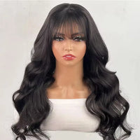 Thumbnail for Easy Go Body Wave 100% Human Hair Wigs With Bangs 250Density Glueless Machine Made