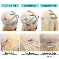 Thumbnail for 613 Honey Blonde 13x6 HD Transparent Lace Front Human Hair Wigs Body Wave