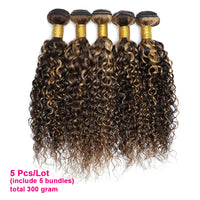 Thumbnail for Jerry Culy P4/27 Human Hair Bundles 60Gram Highlight Inch Peruvian Hair Extensions