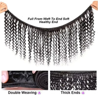 Thumbnail for 12A Human Hair Bundles Deep Wave 26 28 30 Inch 100%  Unprocessed Brazilian Virgin Hair Weave 3 Bundles Natural Real Human Hair