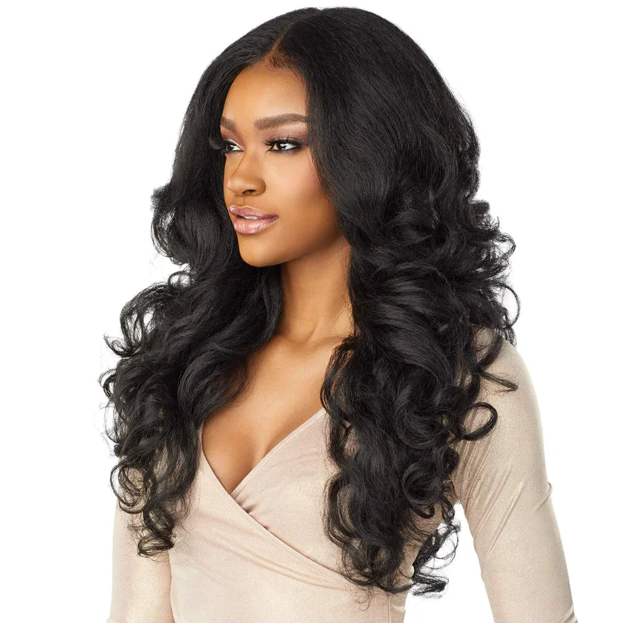 66-71cm/26-28in Hand Woven Natural Pre Drawn Hairline Illusion 4*4 Lace Front