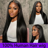 Thumbnail for 30 40 Inch Bone Straight 13x4 HD Lace Front Human Hair Wigs Brazilian Hair 13x6 HD Lace Frontal Wig 5x5 Glueless Wig For Woman