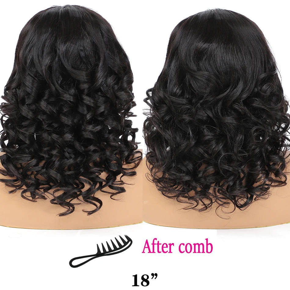100% Raw Vietnamese Hair Bouncy Loose Wave Pre Cut Glueless 100% Human Hair Wigs