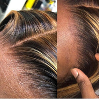Thumbnail for Highlight Wig Straight Lace Front Human Hair Wigs Honey Blonde
