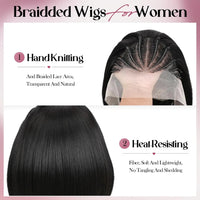 Thumbnail for Curly Wigs Braided Wigs HD Transparent Lace Front Human Bob Hair Wigs Glueless Wigs Human Hair