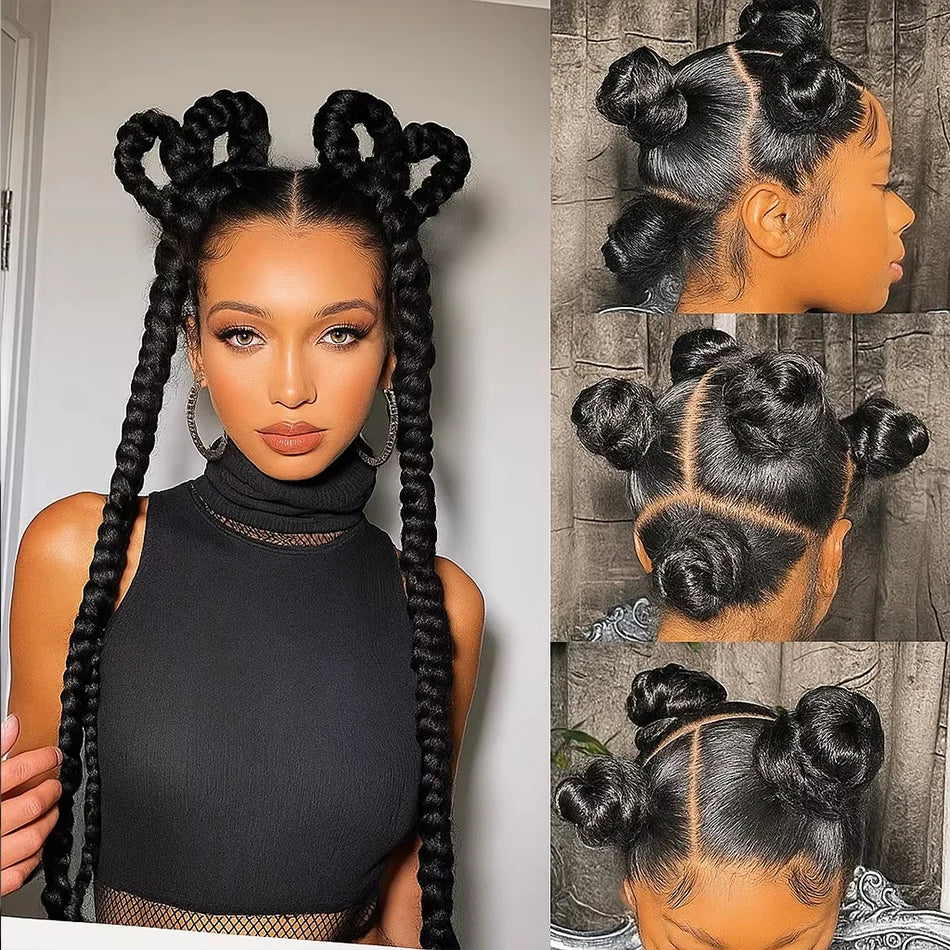 Straight 250 Density Real Full Lace Human Hair Wig Brazilian Pre Plucked 360 HD Full Lace Invisible Strap Snug Fit Wig