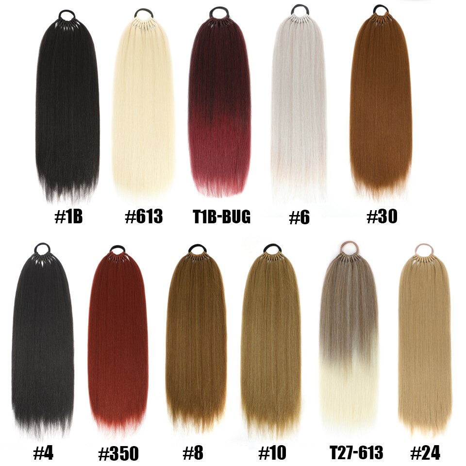 Straight Synthetic Ponytail Hair Extensions Natural Hair
