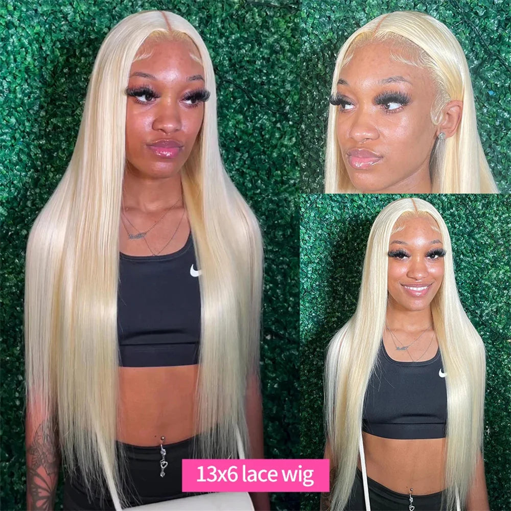 30 Inch Straight Blonde 613 Hd Transparent Human Hair Wigs