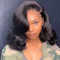 Thumbnail for 180D Glueless Body Wave Human Hair Wig - Brazilian Body Wave Lace Front Wigs