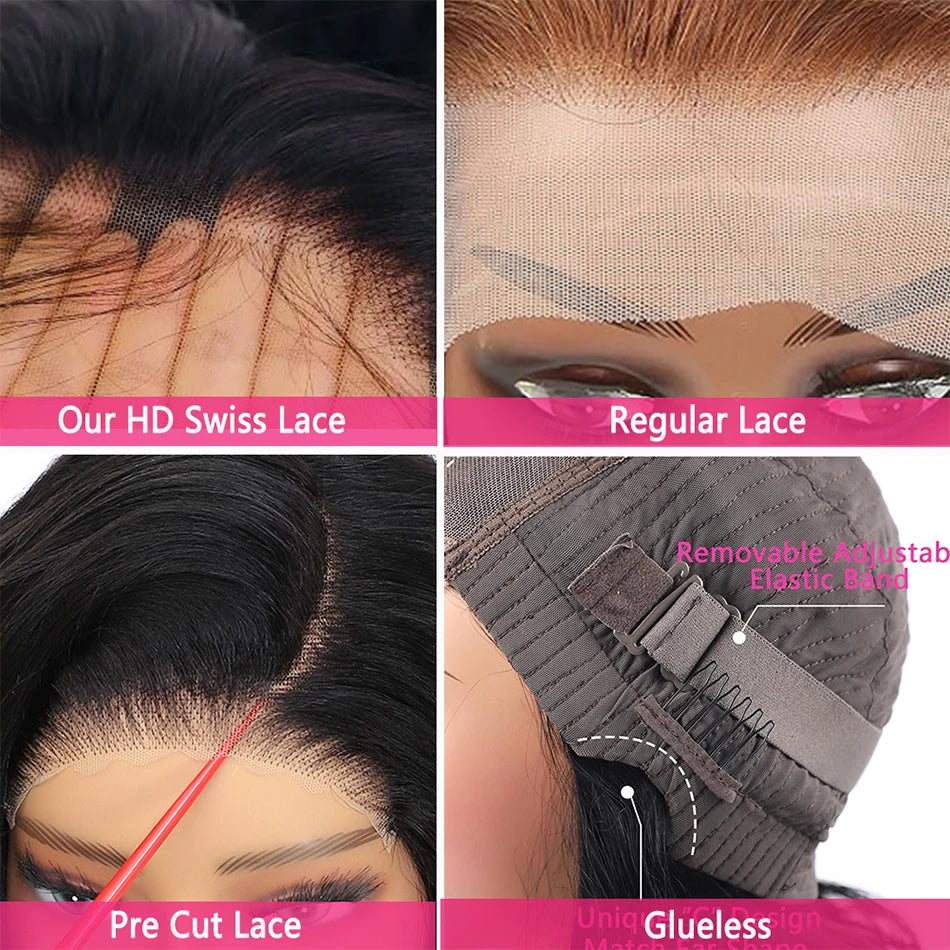 100% Raw Vietnamese Hair Bouncy Loose Wave Pre Cut Glueless 100% Human Hair Wigs
