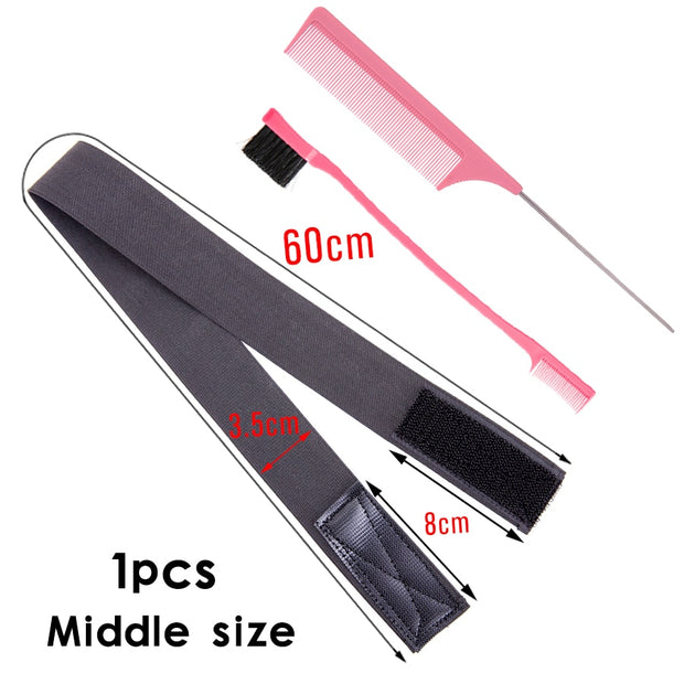 1Pc Hair Elastic Band For Wigs With Magic Tape Headband Edge