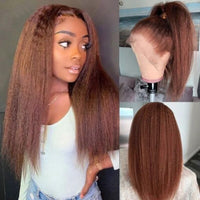 Thumbnail for Kinky Straight Synthetic Lace Front Lace Wigs Pre Plucked with Baby Hair