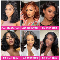 Thumbnail for Natural Color 1B Brazilian Human Hair Pre Plucked With Baby Hair Swiss Lace Front Wig