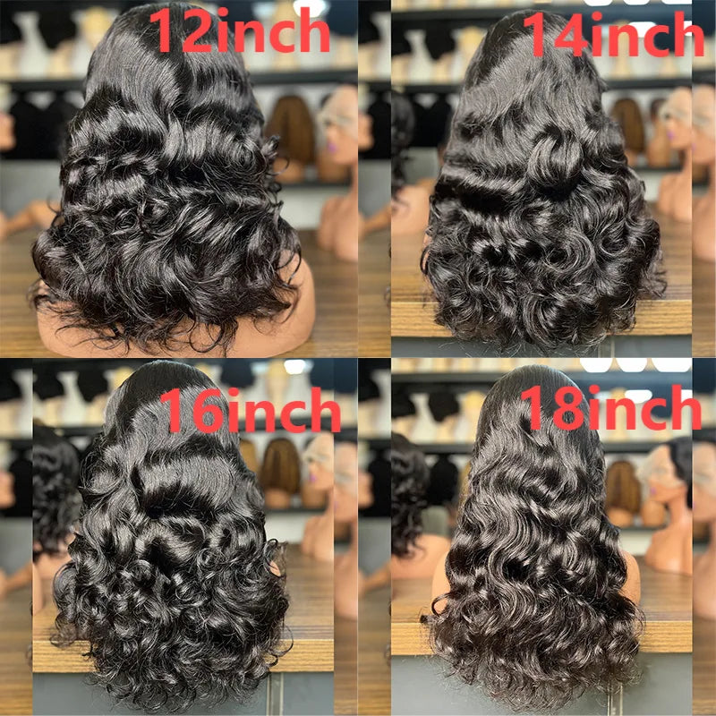 Vietnamese Super Double Drawn Human Hair Wig Loose Body Wave Full Thick Wig