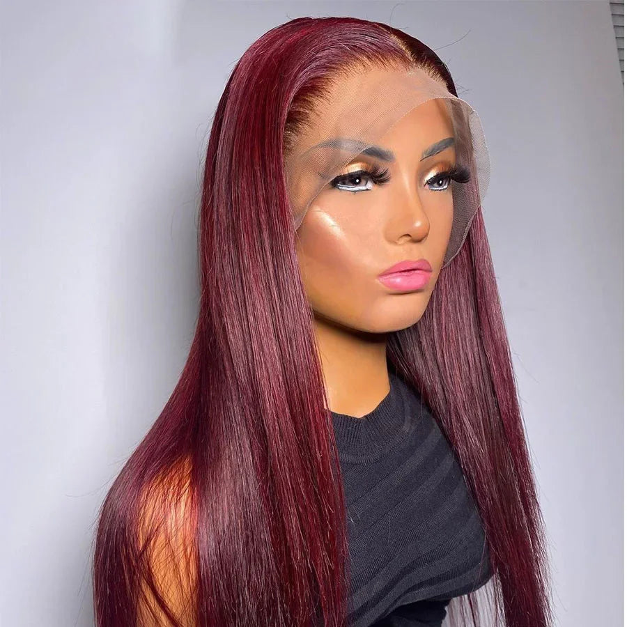 Ombre Brown Silk Base Human Hair Wig With Preplucked  Baby Hair HD Lace European Hair