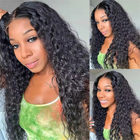 Thumbnail for Glueless Wig Human Hair Ready To Wear Water Wave Human Hair Wigs 6x4 Transparent Lace Wigs 100% Brazilian Raw