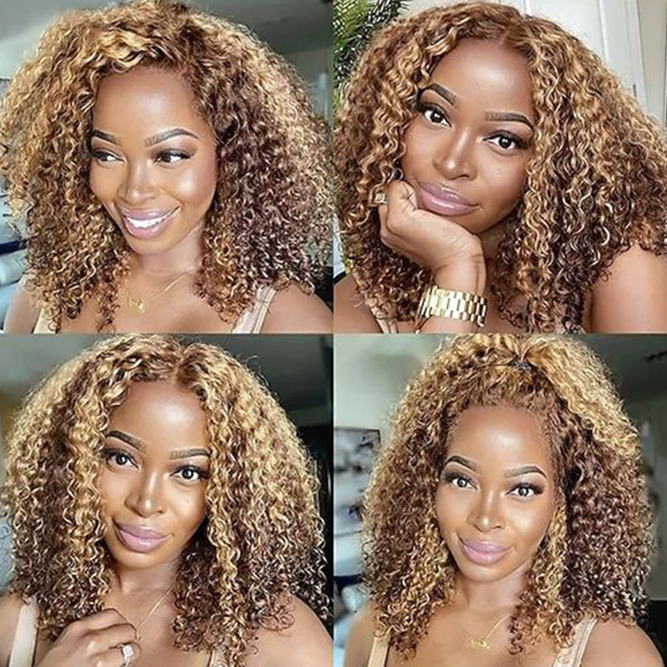 Pre-Plucked 613 Blonde Curly Lace Front Human Hair Wigs