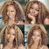 Thumbnail for Pre-Plucked 613 Blonde Curly Lace Front Human Hair Wigs
