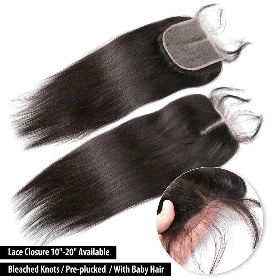HD Transparent Lace Frontal Peruvian Straight Human Hair-360 Ear to Ear