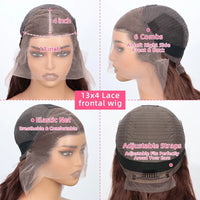 Thumbnail for 13x6 Chocolate Brown Body Wave Lace Front Wig 100% Human Hair Pre Plucked Colored Human Hair Wig – HD Lace Human Hair Wig UAE, UK & USA | Michelle's Glam Wigs