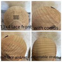 Thumbnail for Ash Blonde Highlight Synthetic HD Lace Front Wig Colored Silk Loose Wave Glueless Wig Dark Roots Blonde Wig