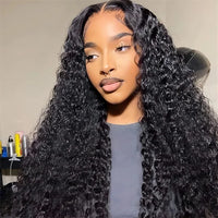 Thumbnail for Glueless Wig Human Hair Ready To Wear Water Wave Human Hair Wigs 6x4 Transparent Lace Wigs 100% Brazilian Raw