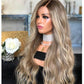Glueless Brazillian Transparent Hair Highlight Human Hair Wig with Baby Hair Wavy