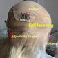 Ombre Blonde Full Lace Human Hair Wigs Rooted #60 Virgin Hair HD Pre Plucked