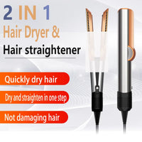 Thumbnail for 2 IN 1 Professional Hair Straightener & Hair Dryer Heat-Up Hair Flat Iron Negative Ion Iron Long-Lasting Styling Tool