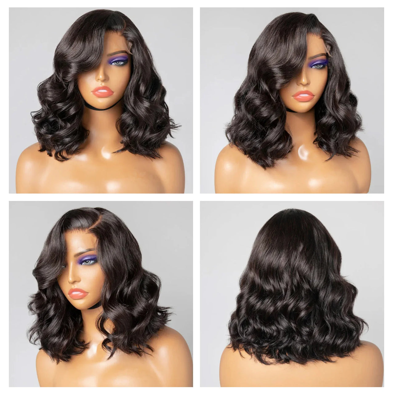 Natural Body Wave Glueless Closure Wig 5x5 HD Lace Front Wig Water Wavy Loose Wave
