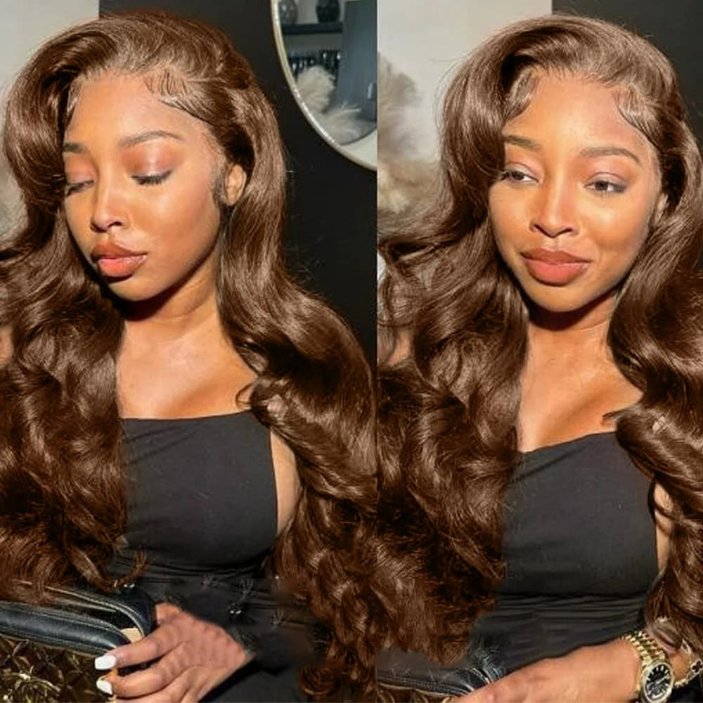 #4 Dark Brown Body Wave Bundles 1/3PCS 100% Human Hair Bundles 18-30 Inches Remy Hair Extensions Brazilian Double Draw