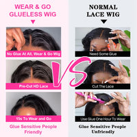 Thumbnail for Glueless Preplucked Human Wig Ready to Wear 180% Body Wave