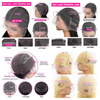 Thumbnail for Invisible Strap Wig Straight Wigs 360 Lace 100% Human Hair Wigs For Women With Baby Hair
