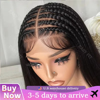 Thumbnail for Straight 250 Density Real Full Lace Human Hair Wig Brazilian Pre Plucked 360 HD Full Lace Invisible Strap Snug Fit Wig