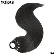 Ponytail For Women Synthetic Hair Extensions Long Straight False Horse Tails Fake Hairpiece 24 Inch For White Black Woman YOKAS