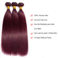 Bone Straight Human Hair Bundles 99J Color Raw Indian Hair Extensions Double Drawn Hair Weaving