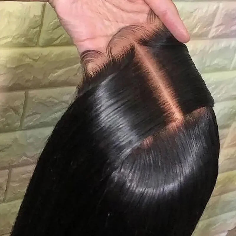 Ombre Brown Silk Base Human Hair Wig With Preplucked  Baby Hair HD Lace European Hair