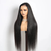 Thumbnail for 13x6 Wear Go Glueless Wig Silky Straight HD Lace Glueless Wig Human Hair Pre-Bleached Knots Wig 7x5 HD Glueless Wigs