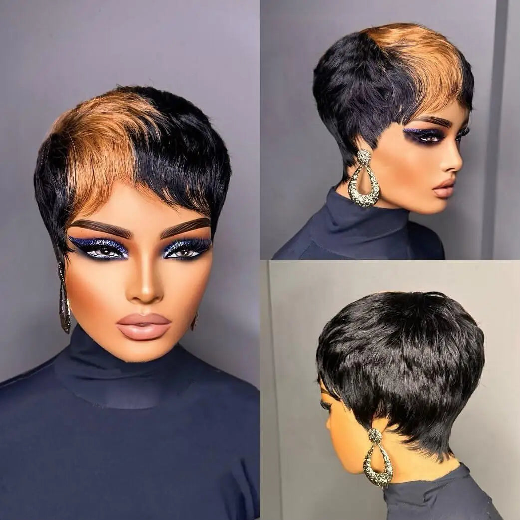 Glueless Human Hair Wigs Machine Made